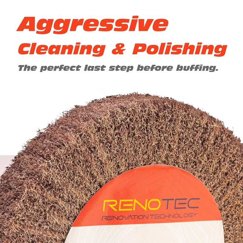 RENOTEC 6 Inch Flap Wheel, Non-Woven Polishing Wheel (Grit80) - Image 5